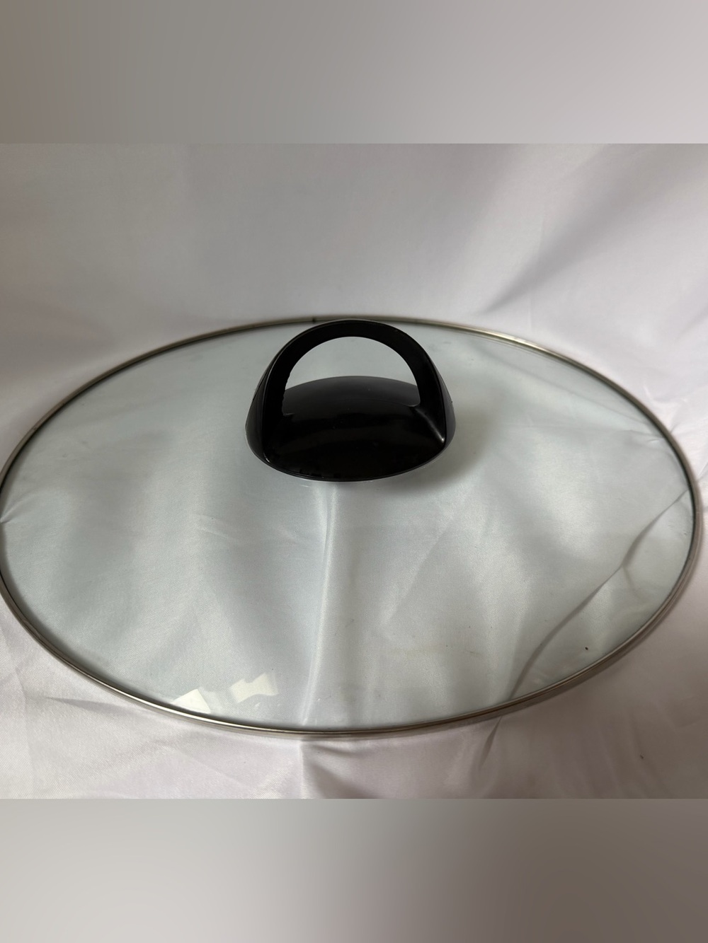6 Qt Crock Pot Replacement Oval Glass Lid 13 x 10.5 Black Handle